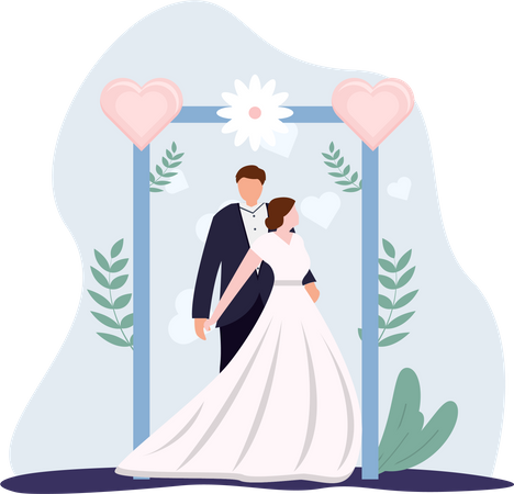 Cérémonie de mariage  Illustration