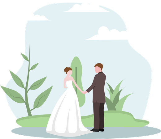 Cérémonie de mariage  Illustration