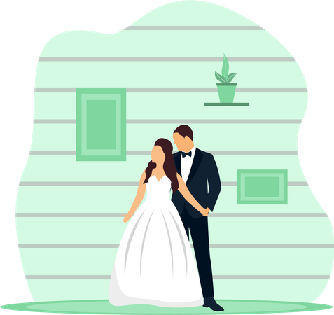 Cérémonie de mariage  Illustration