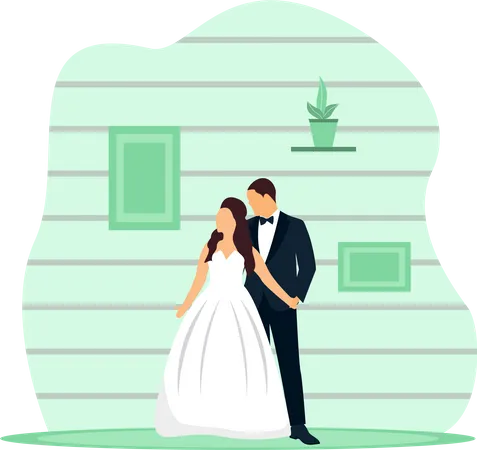 Cérémonie de mariage  Illustration