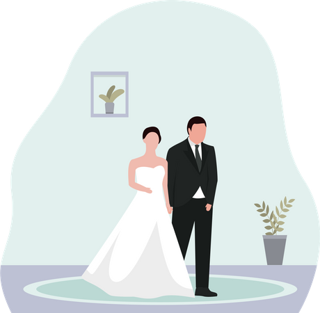 Cérémonie de mariage  Illustration