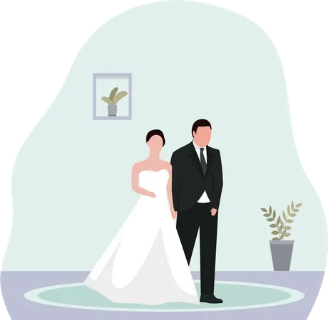 Cérémonie de mariage  Illustration