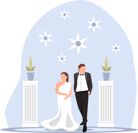 Cérémonie de mariage  Illustration