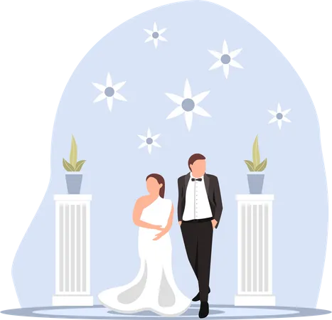 Cérémonie de mariage  Illustration