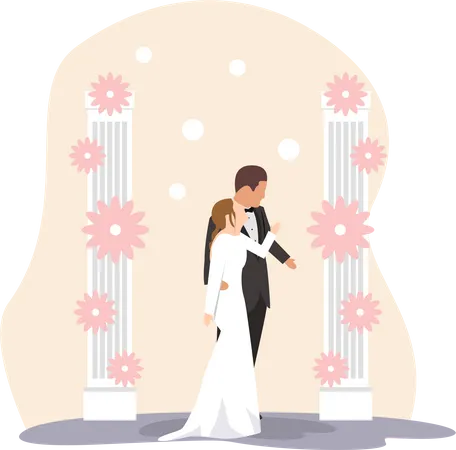 Cérémonie de mariage  Illustration