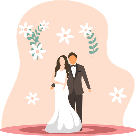 Cérémonie de mariage  Illustration