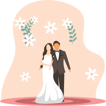 Cérémonie de mariage  Illustration