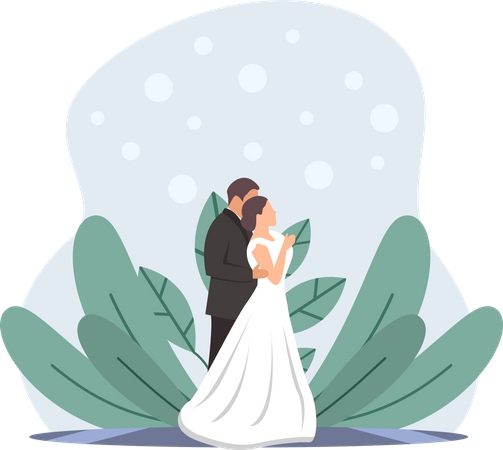 Cérémonie de mariage  Illustration