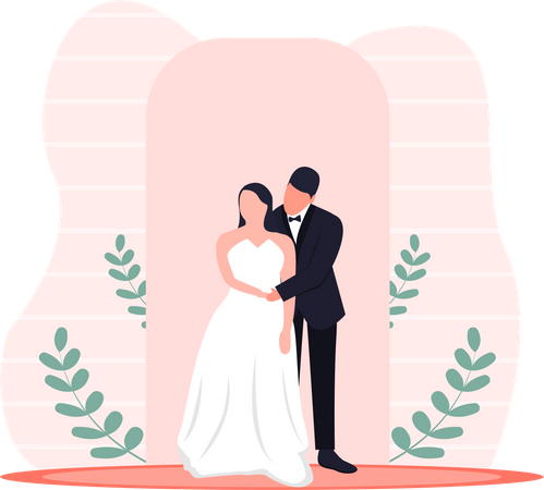 Cérémonie de mariage  Illustration