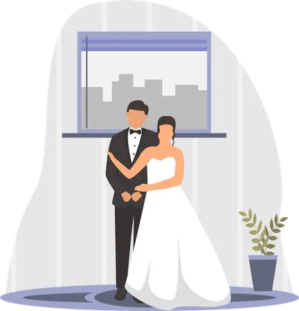 Cérémonie de mariage  Illustration