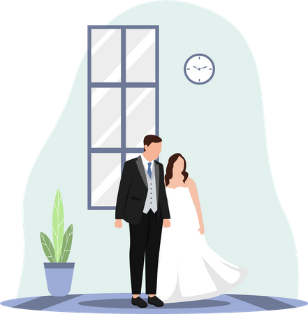 Cérémonie de mariage  Illustration