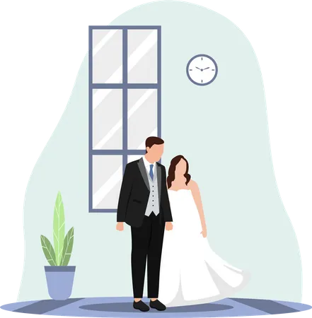 Cérémonie de mariage  Illustration