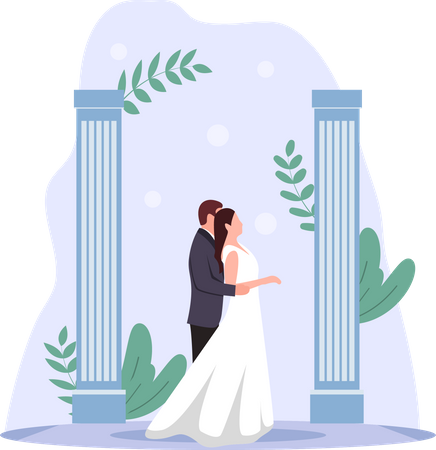 Cérémonie de mariage  Illustration