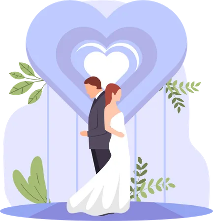 Cérémonie de mariage  Illustration