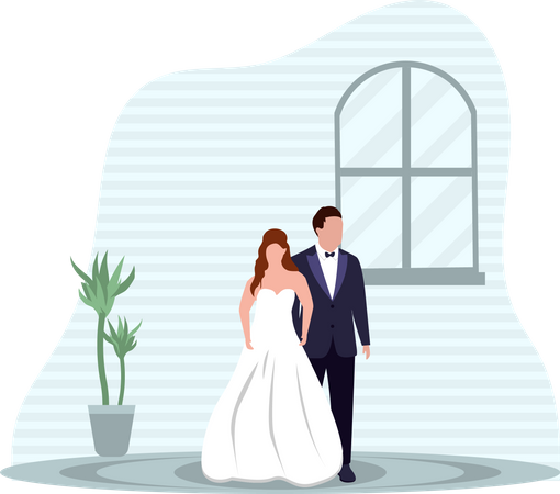 Cérémonie de mariage  Illustration