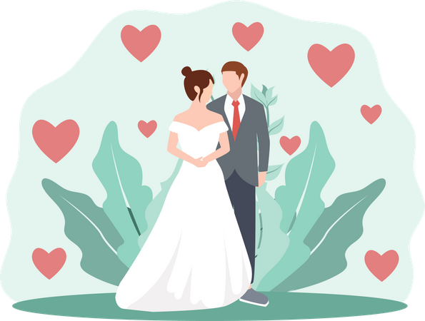 Cérémonie de mariage  Illustration