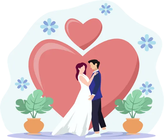 Cérémonie de mariage  Illustration