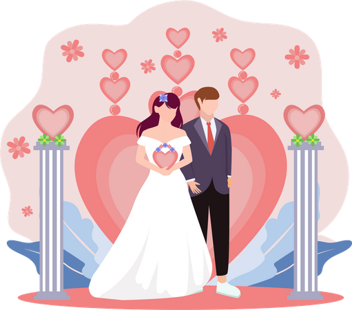 Cérémonie de mariage  Illustration