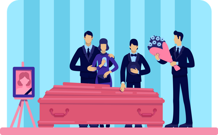 Cérémonie funéraire  Illustration
