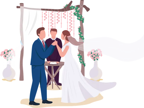 Cerimônia de casamento  Ilustração