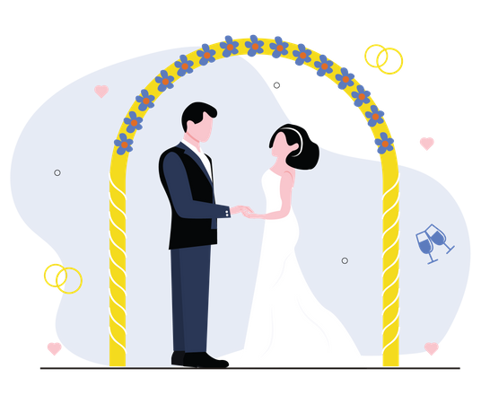 Cerimônia de casamento  Ilustração