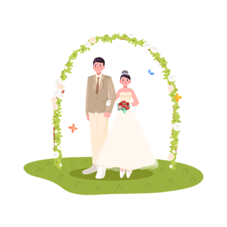 Cerimônia de casamento  Ilustração