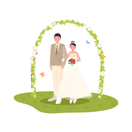 Cerimônia de casamento  Ilustração