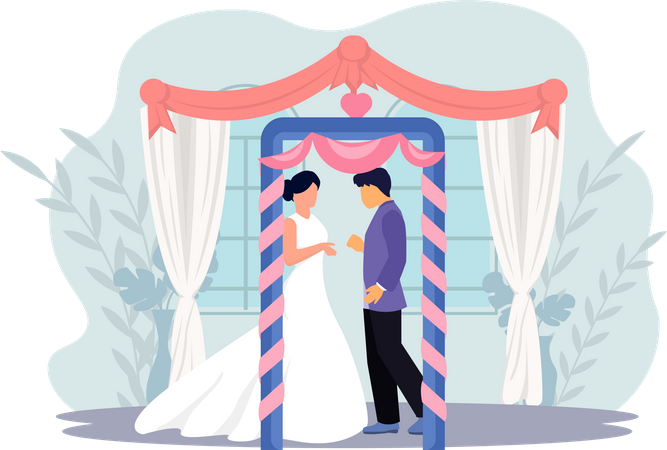 Cerimônia de casamento  Ilustração