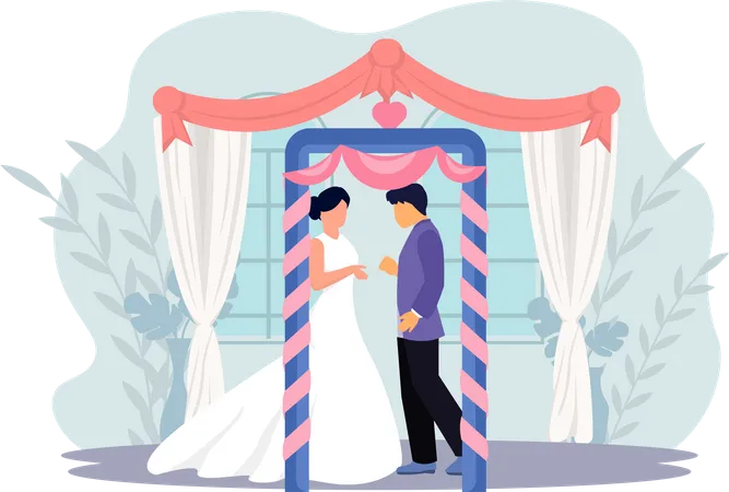 Cerimônia de casamento  Ilustração