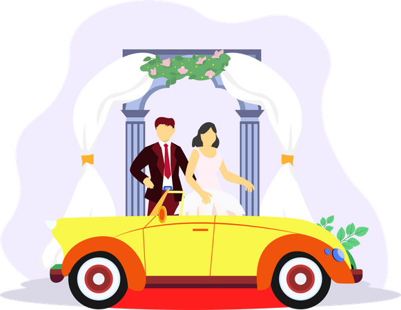 Cerimônia de casamento  Ilustração