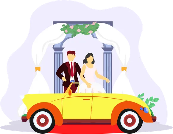 Cerimônia de casamento  Ilustração