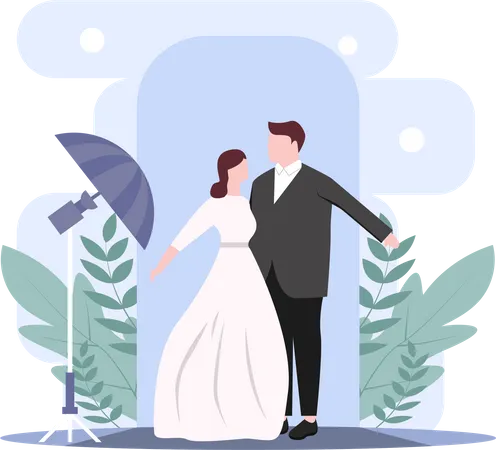 Cerimônia de casamento  Ilustração