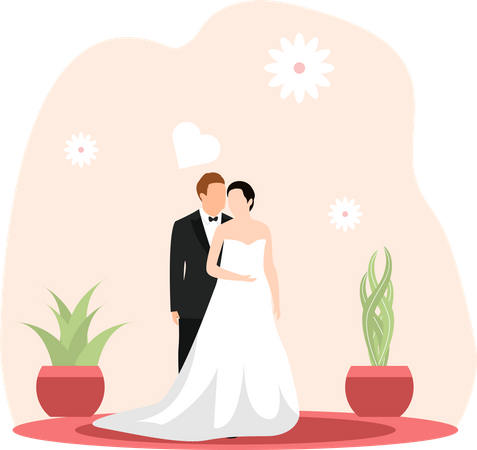 Cerimônia de casamento  Ilustração