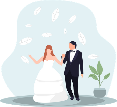 Cerimônia de casamento  Ilustração