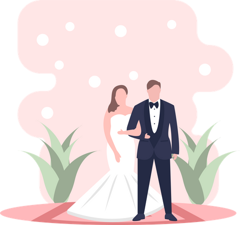 Cerimônia de casamento  Ilustração