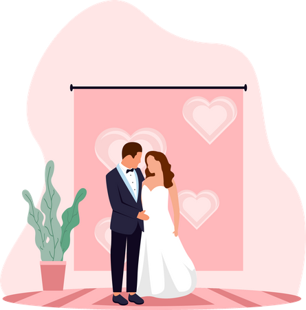 Cerimônia de casamento  Ilustração