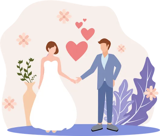 Cerimônia de casamento  Ilustração