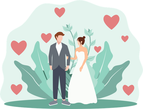 Cerimônia de casamento  Ilustração