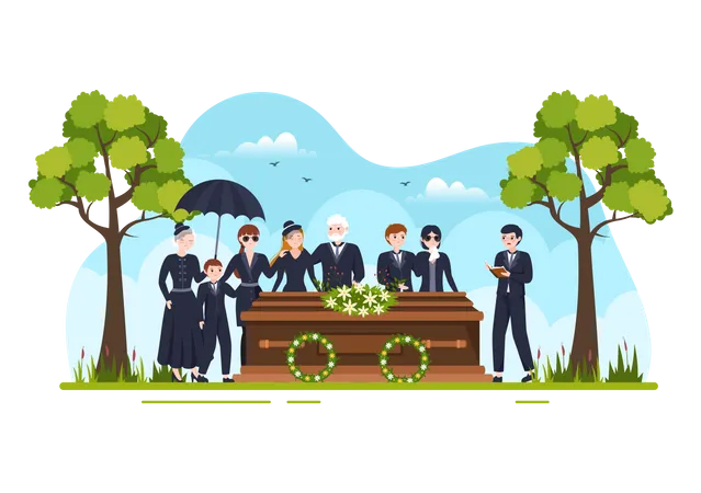Cerimônia Funeral  Ilustração