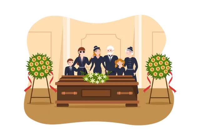 Cerimônia Funeral  Ilustração