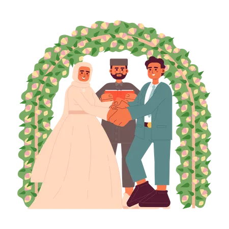 Cerimônia de casamento  Ilustração