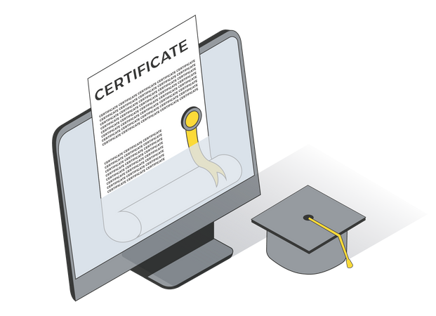 Certificado de graduação  Ilustração