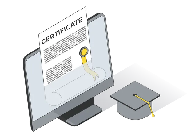 Certificado de graduação  Ilustração