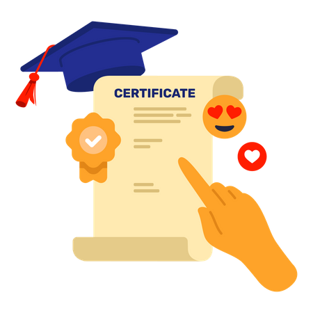 Certificado de graduação  Ilustração