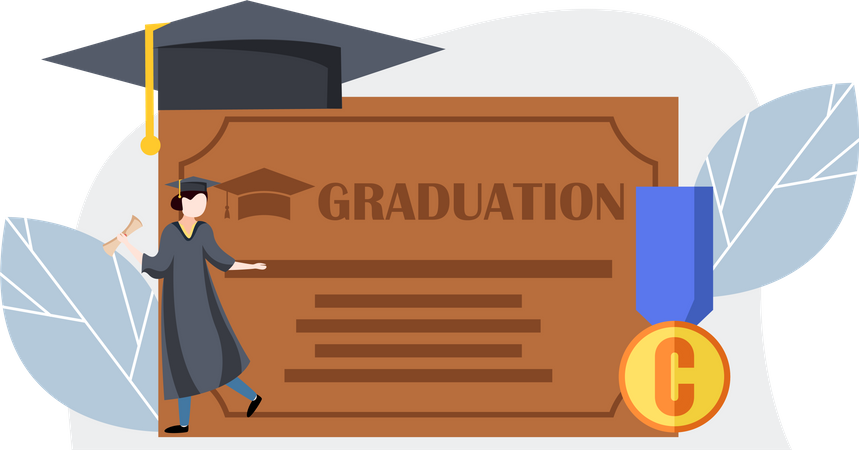 Certificado de graduación  Ilustración