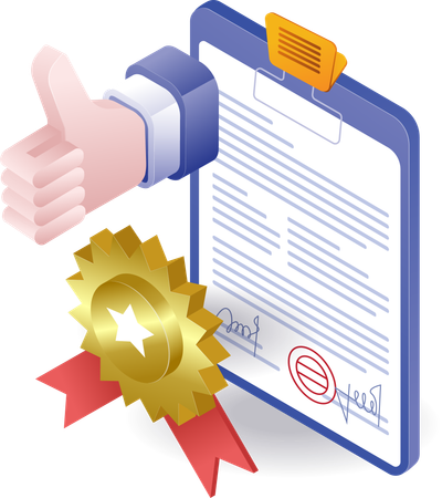 Certificado de logro y trofeo por competencia estudiantil  Illustration