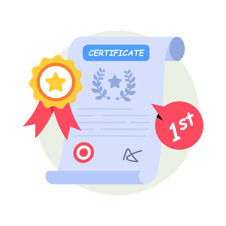 Certificado de prémio  Ilustração