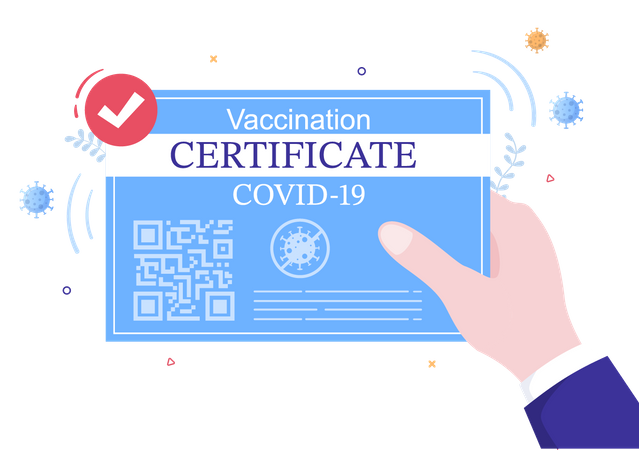 Certificado de vacinação  Ilustração