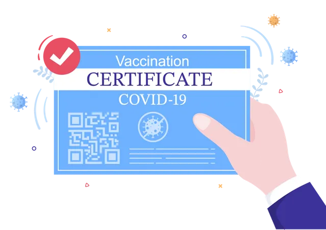 Certificado de vacinação  Ilustração