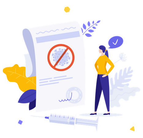 Certificado de vacinação corona  Illustration